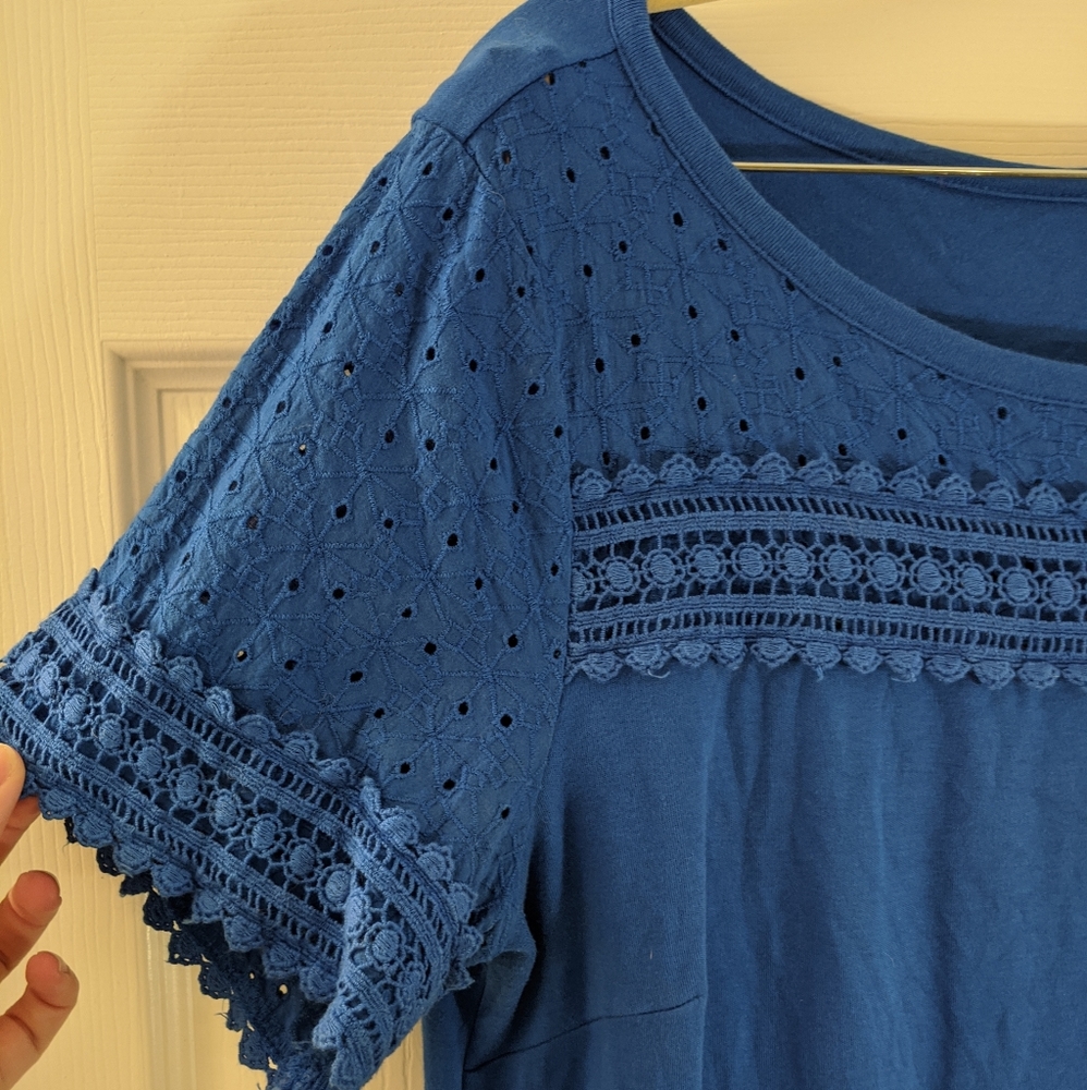 Brilliant blue shift dress